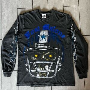 Post Malone x NFL Dallas Cowboys L/S Skeleton T-Shirt M Pop Rock Streetwear